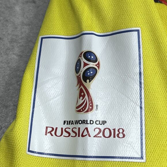 ADIDAS Federacion Colombiana Jersey Mens Small Yellow De Futbol Soccer Climalite - Picture 8 of 16